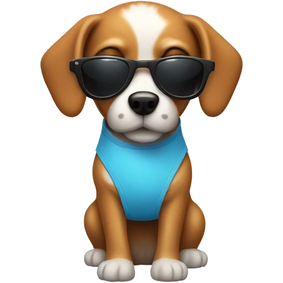 cool dog poolboy emoji