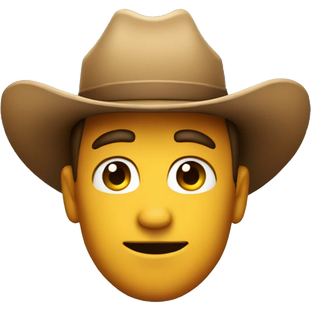 Smirk wearing a cowboy hat emoji