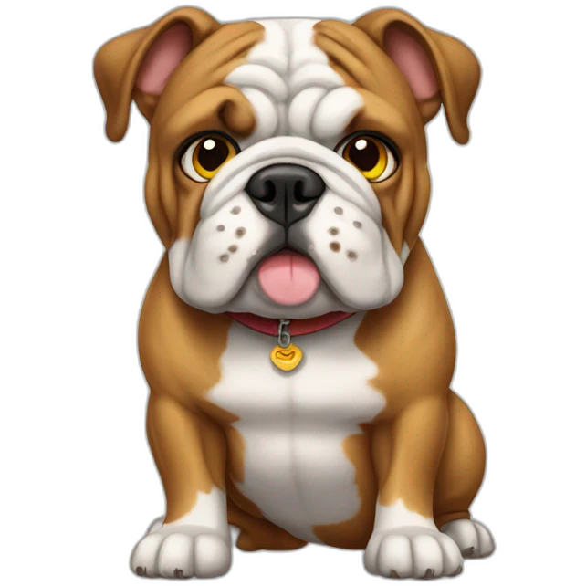 Dog Bulldog full-height emoji