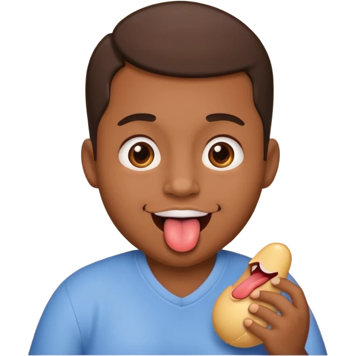 Pregnant man emoji with tongue emoji emoji