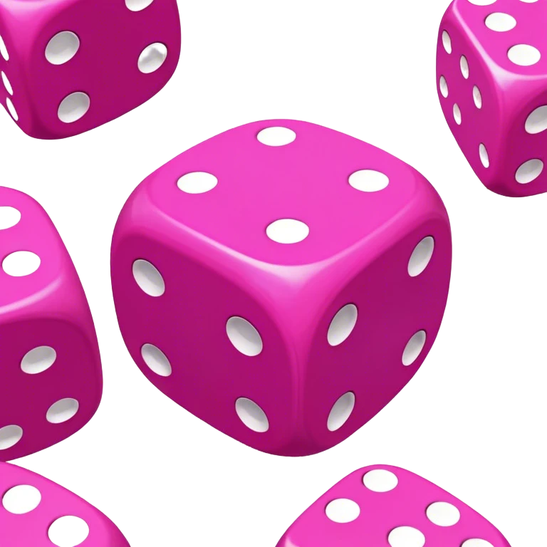 Pink dice emoji
