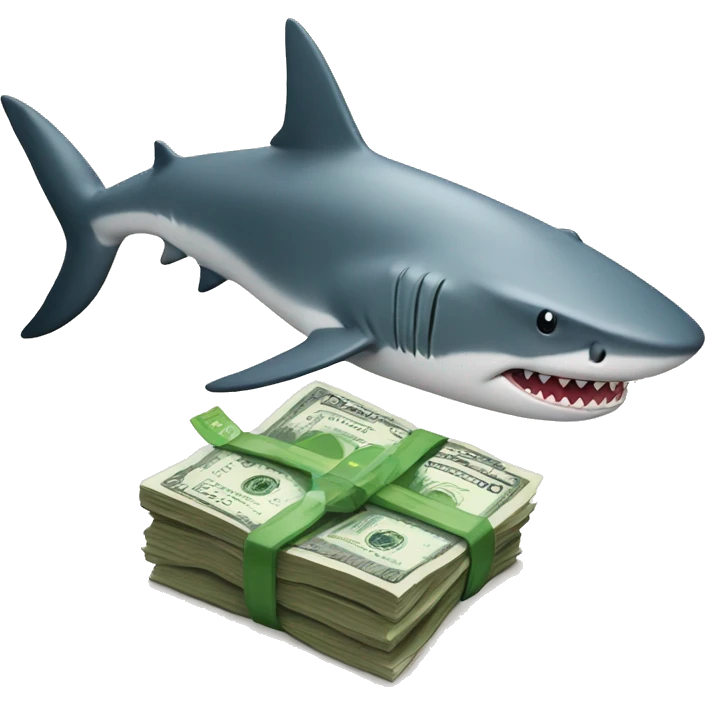 Shark with money emoji
