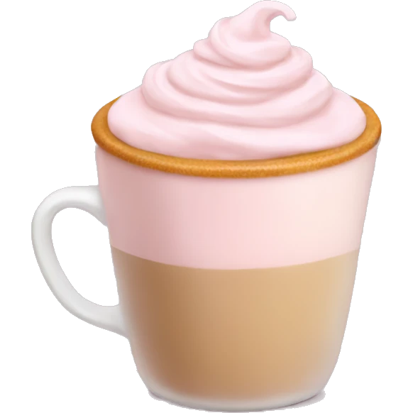 Light pink pumpkin latte emoji
