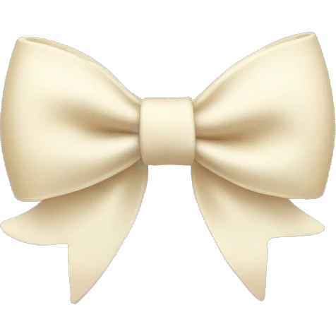 cream bow  emoji