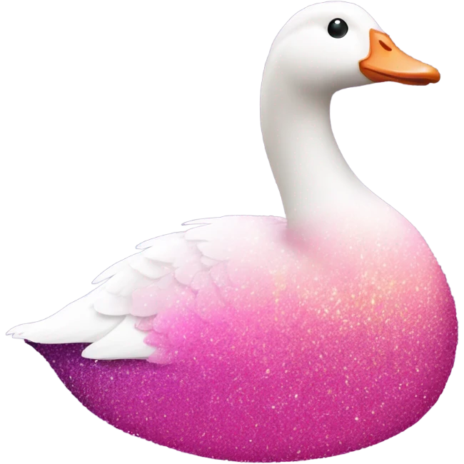 Pink ombre goose with glitter no white  emoji