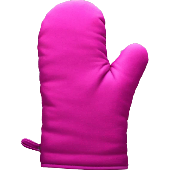 Realistic magenta oven mitt emoji