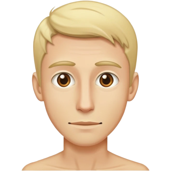 blonde brown eyed skinny guy emoji