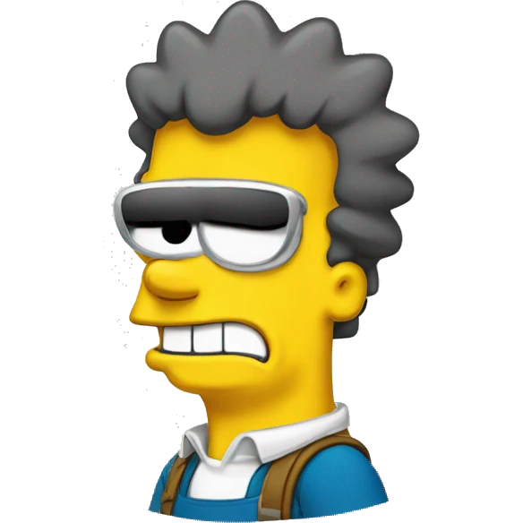 Bart simpson señalando emoji