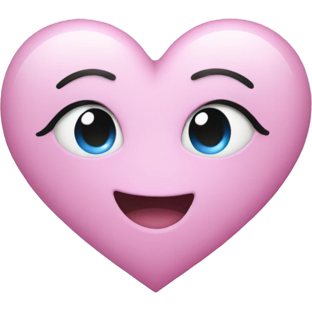 A pink blue heart  emoji
