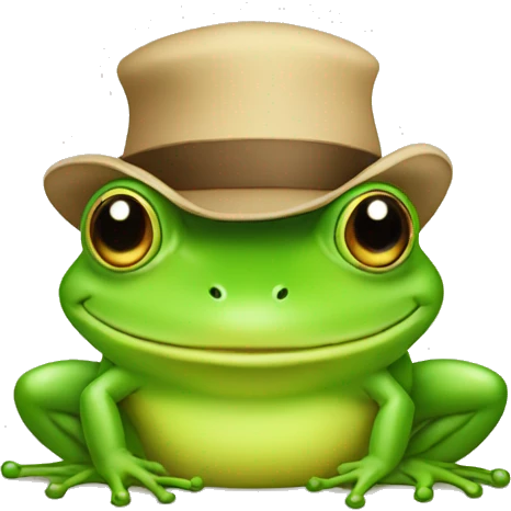 frog with hat emoji