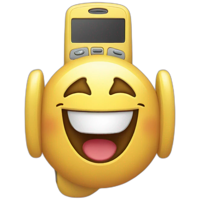 happy phone emoji