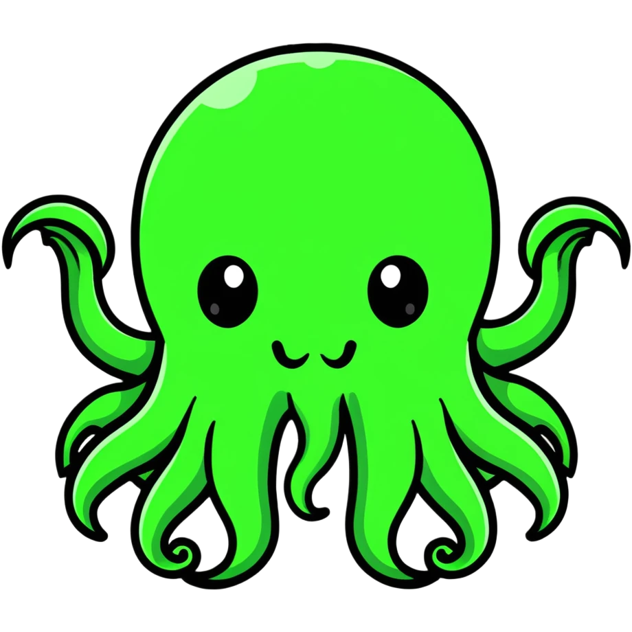 cute smiling Cthulhu emoji