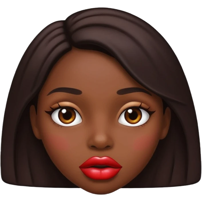 Girl with Huge lips emoji