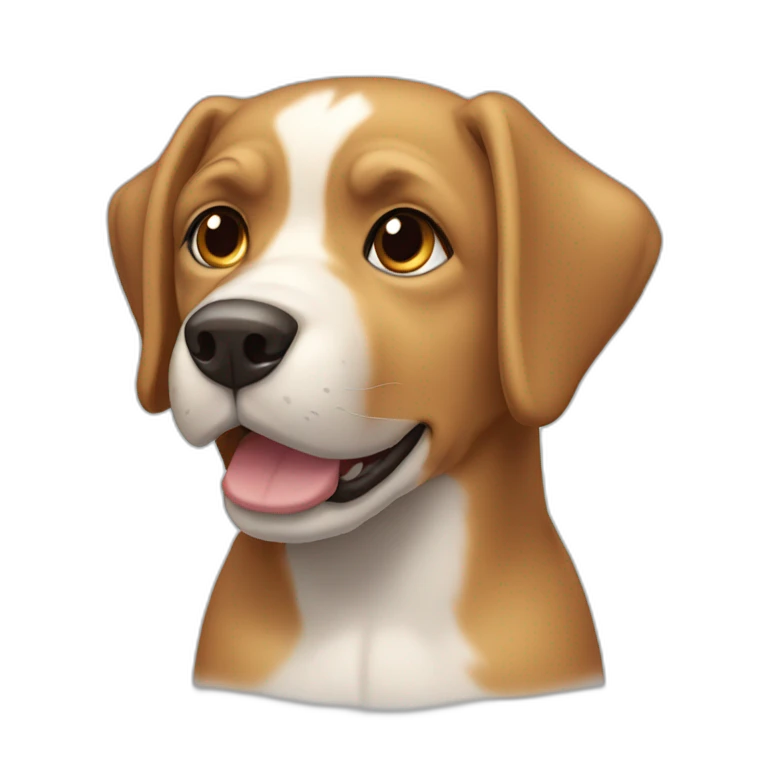 Perro de agua marrón claro emoji
