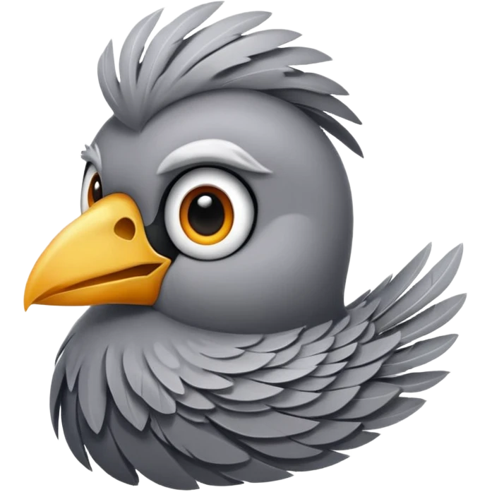 bird in grey different style  emoji