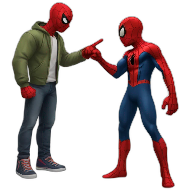 spiderman pointing at spiderman emoji