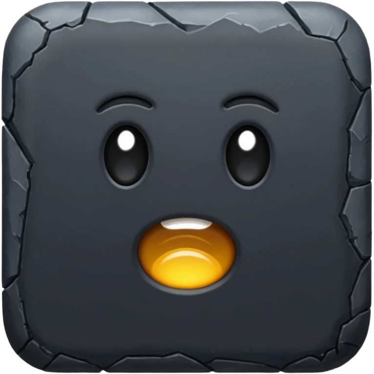 Long black rock emoji