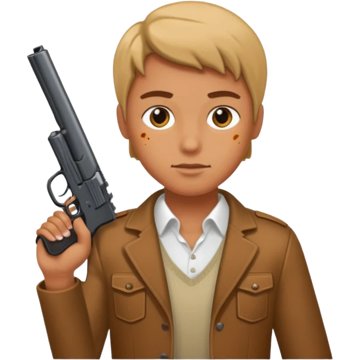Holding a gun emoji