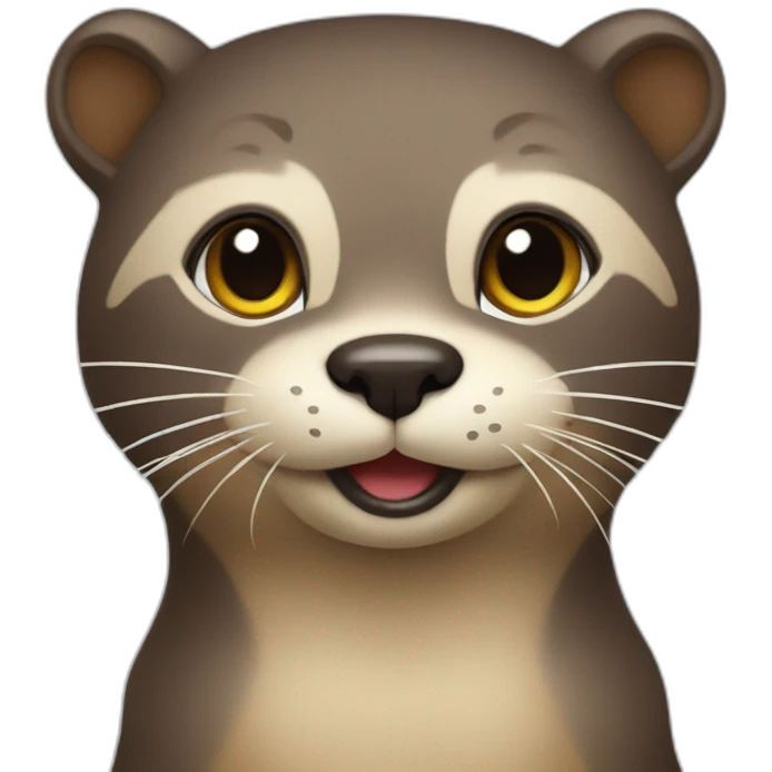 Loutre sur un chat emoji