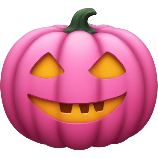 A pink pumpkin emoji