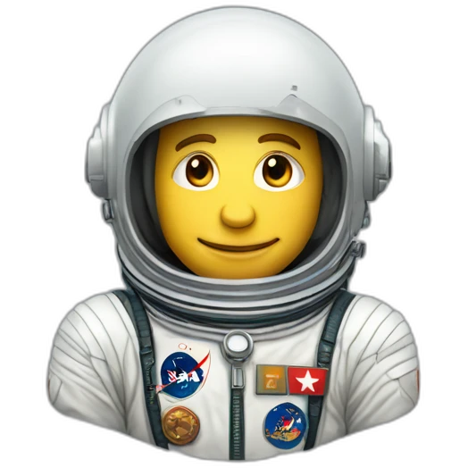 yuri gagarin with cosmonaut helmet emoji