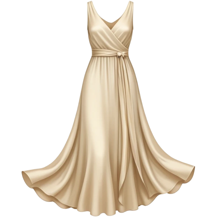 Silk pale beige dress emoji