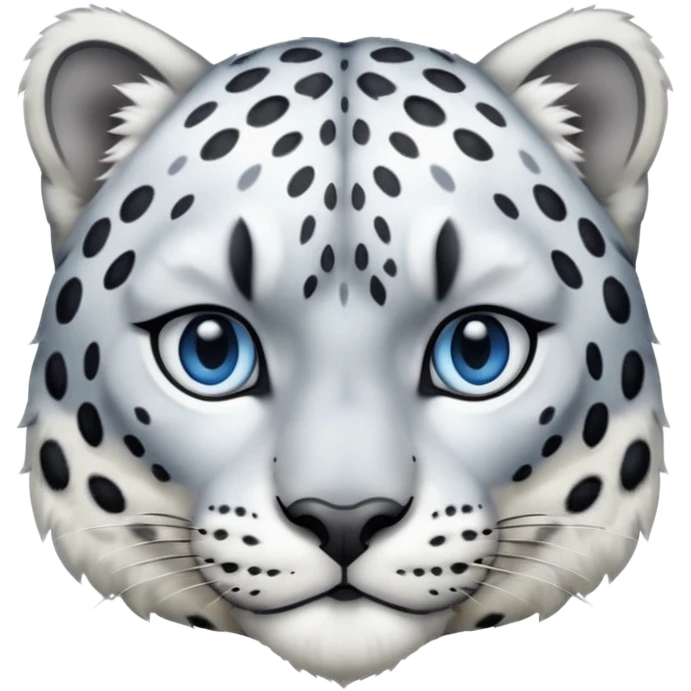  Snow leopard-whole body-eyes are blue emoji