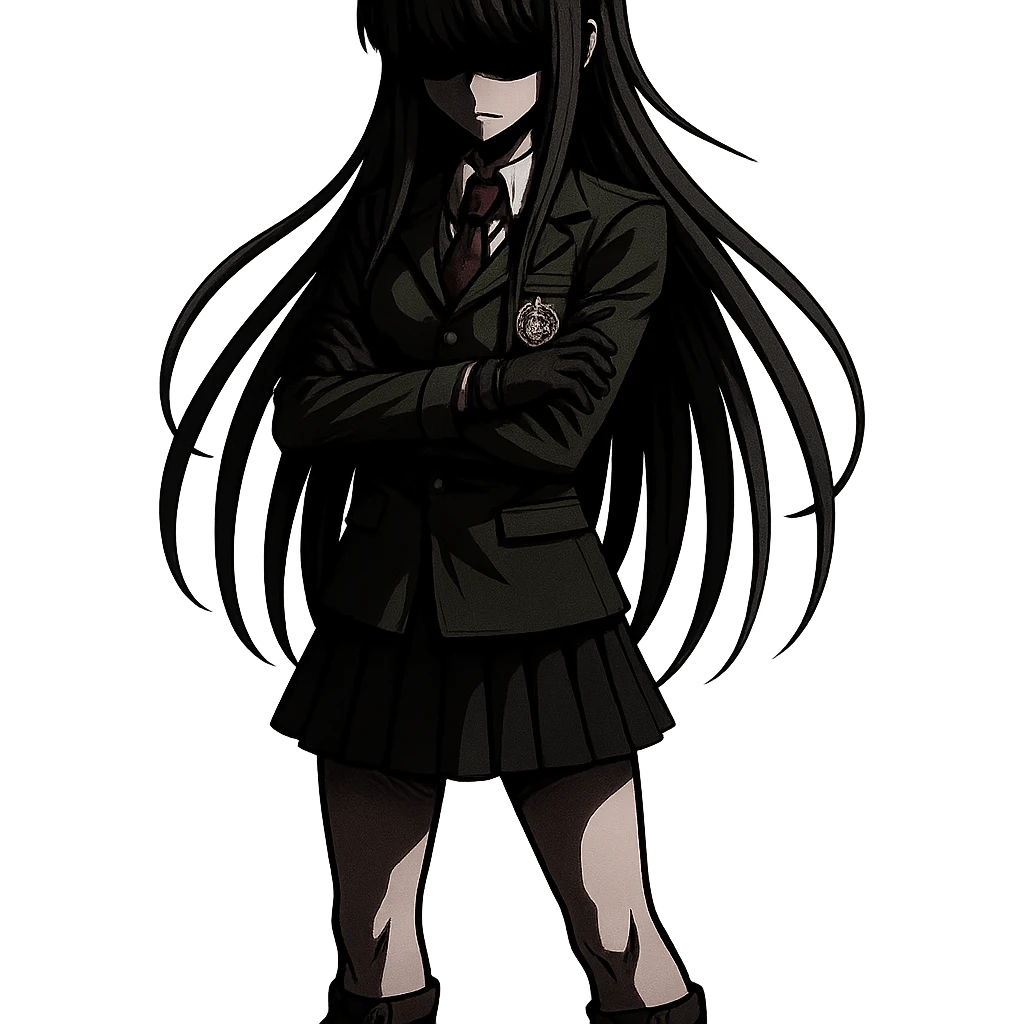 Danganronpa style Mukuro Ikusaba in the shade emoji
