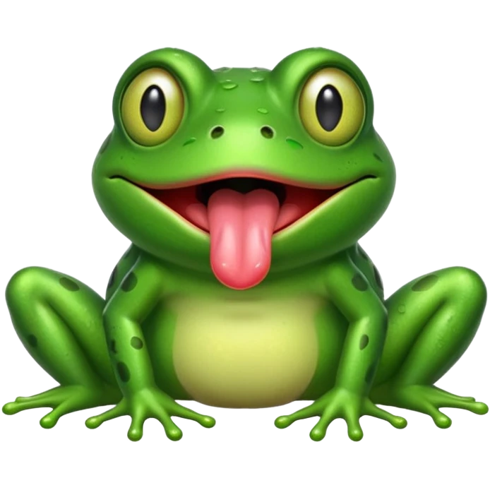 frog with tongue emoji