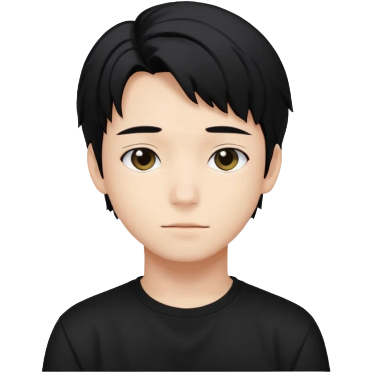 Felix from Stray Kids with black hair emoji