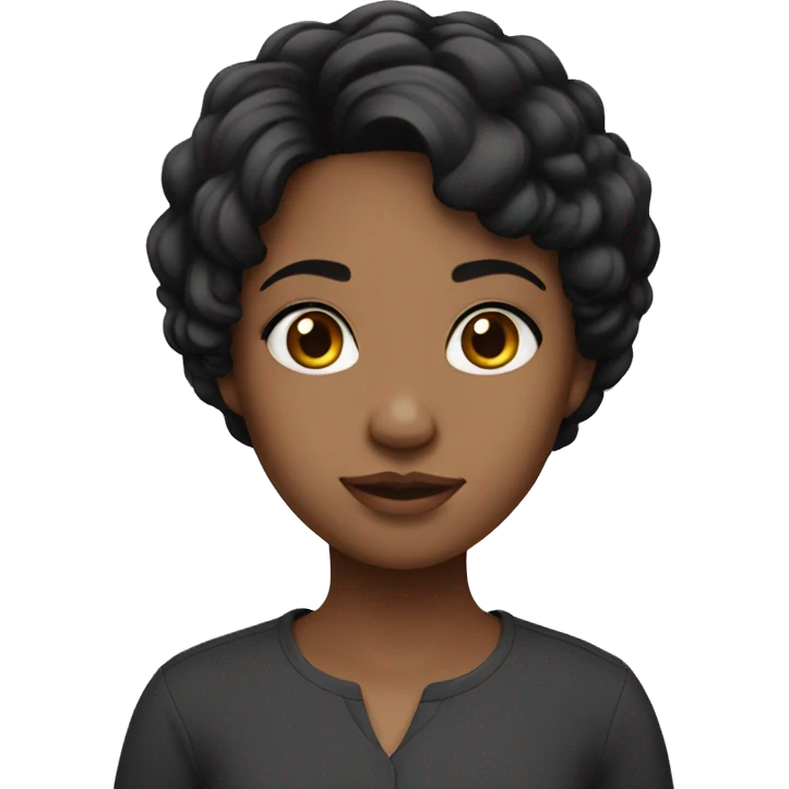 Short girl black hair emoji