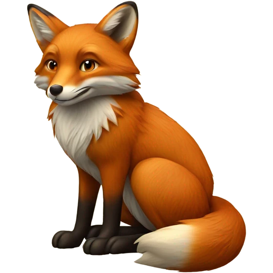 Heart with fox inside emoji