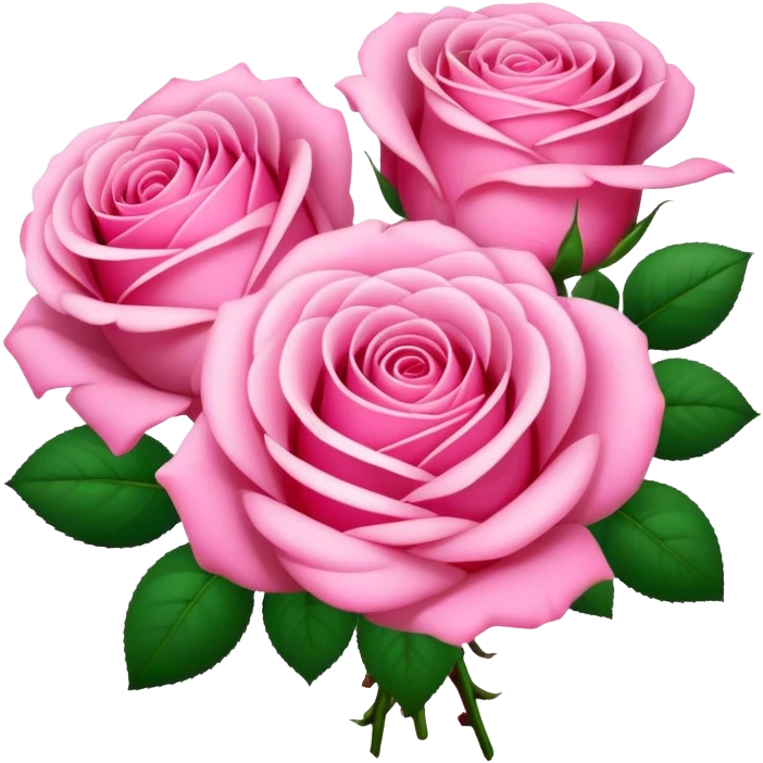 Pink rose bouquet small amount  emoji