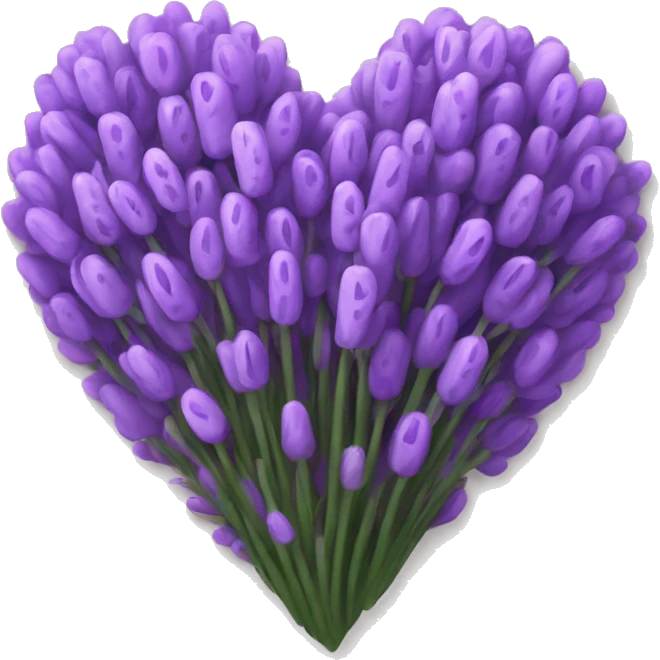 Lavender heart emoji
