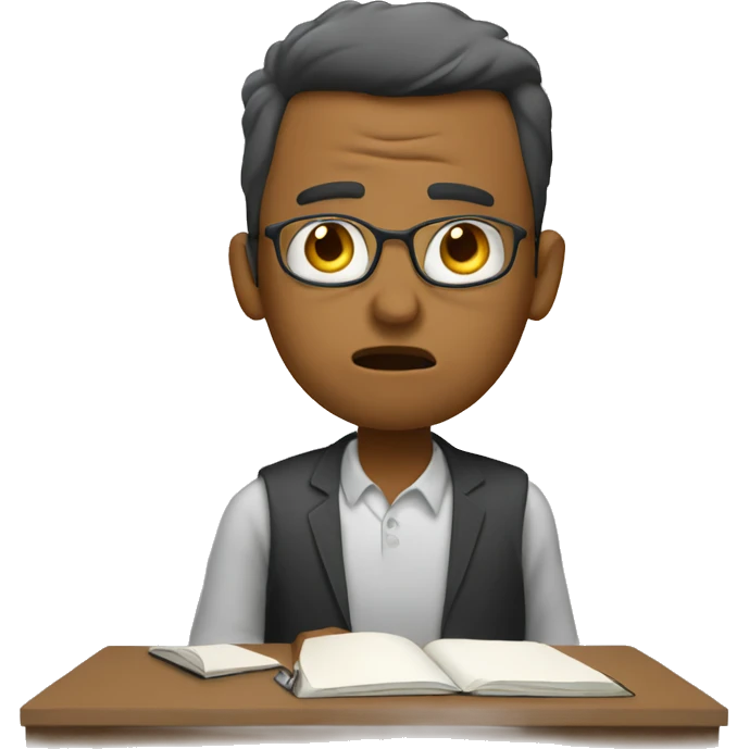 stressed note taker emoji