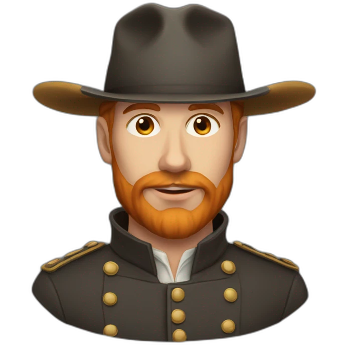 Homme roux chapeau russe emoji