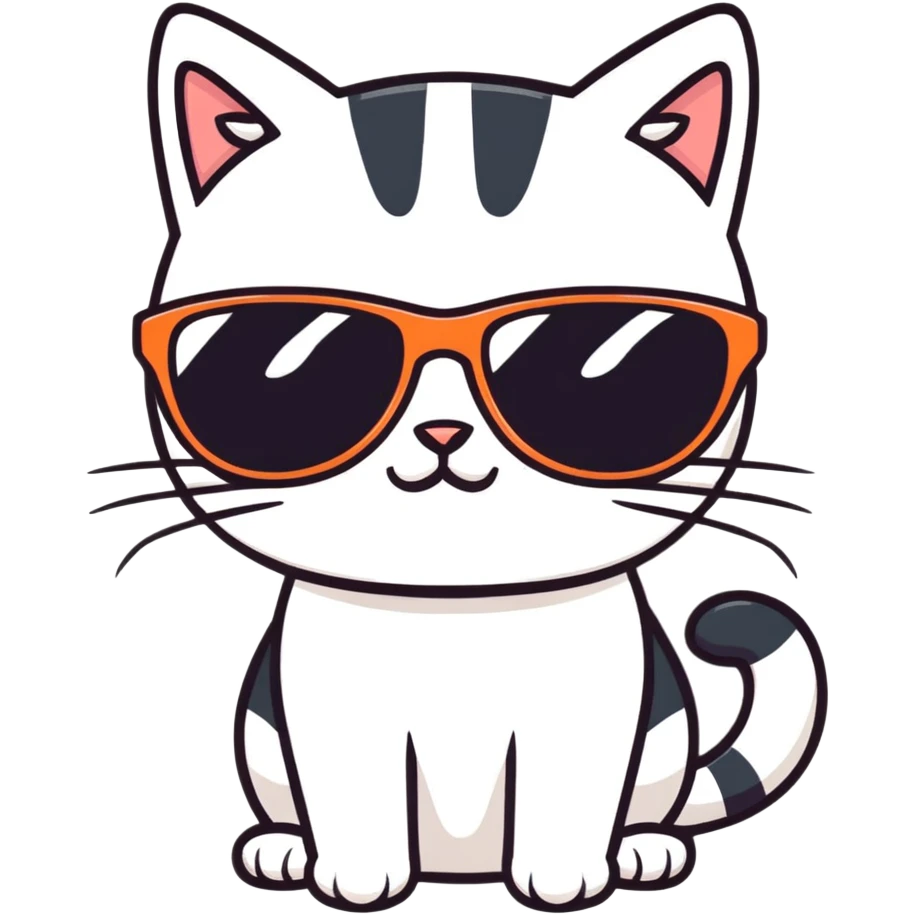 Cat with sunglasses emoji