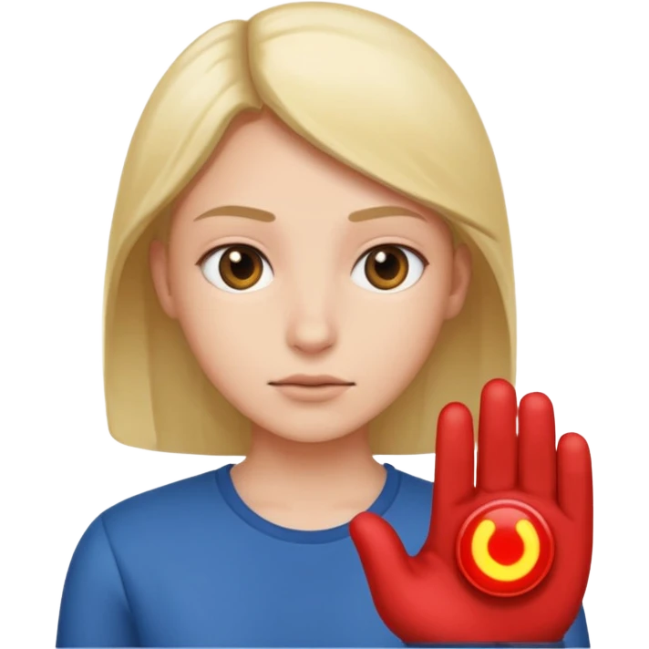 Person pressing button emoji