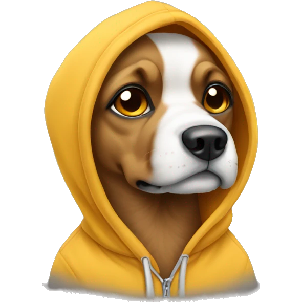 Dog wear a hoodie emoji