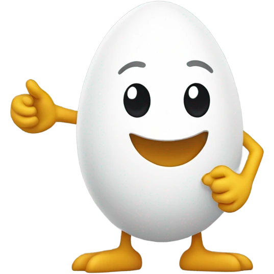Egg with arms emoji