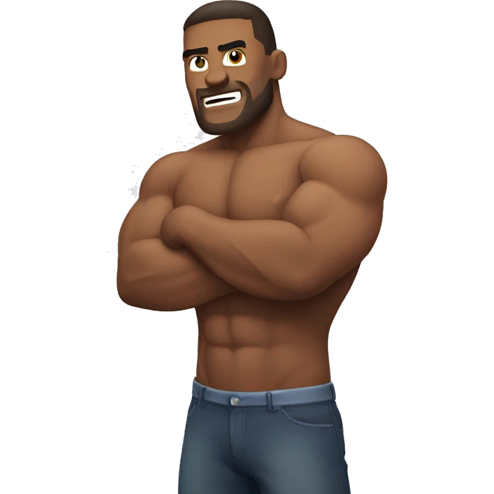 muscle shirtless guy emoji