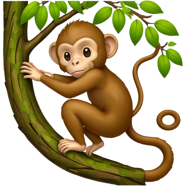 monkey climbing a tree emoji