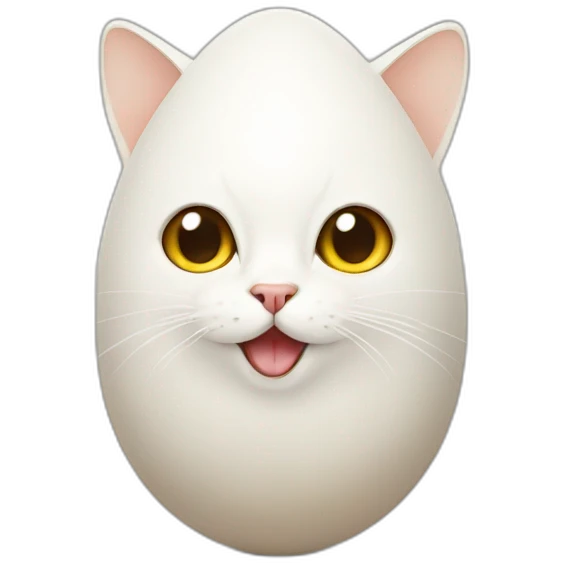 Egg as cat emoji
