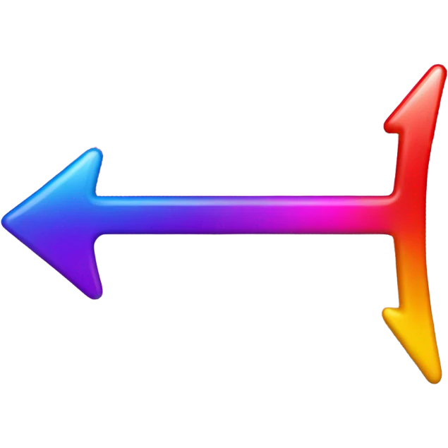 Rainbow ios up arrow emoji
