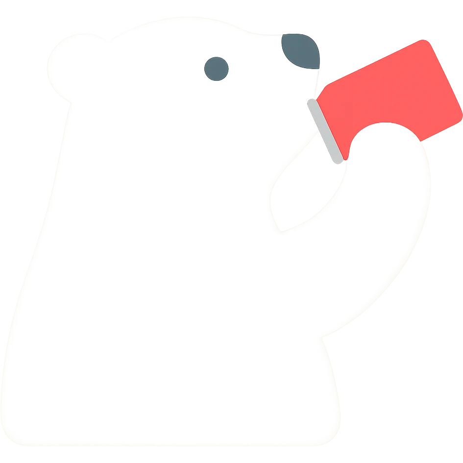 Change the Coke bottle to a Coke can in the polar bear's hand, keep the rest of the image the same emoji