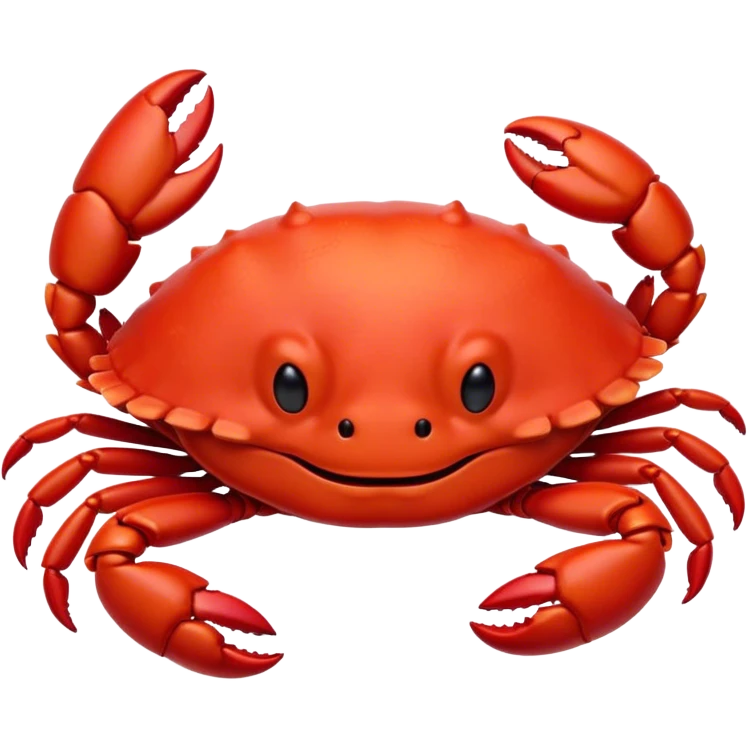 Meme-Worthy Cute Sleeping Red Crab Portrait Emoji, Head resting peacefully with a contented smile, showcasing a robust, vivid scarlet carapace and softly closed eyes in serene slumber, Simplified yet adorably endearing features, highly detailed, glowing with a soft, drowsy ocean light, high shine, relaxed and utterly lovable, stylized with an air of playful laziness, soft glowing outline, capturing the essence of a sleeping red crab that feels destined to become the next viral icon of adorable rest! emoji