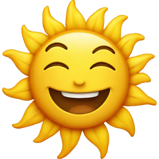 A happy sun emoji emoji