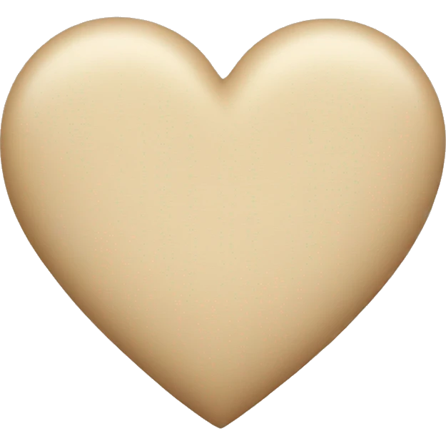 Beige heart emoji
