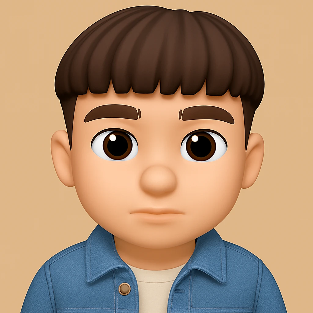 переодеть парня в джинсовку, сохранить 3d emoji стиль emoji