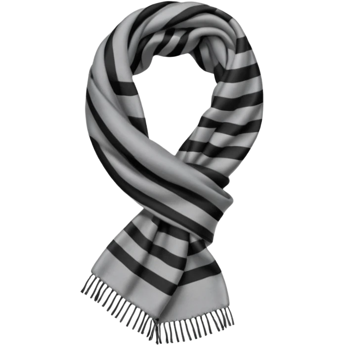 scarf in grey and black stripes emoji